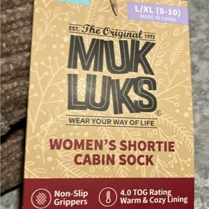 Muk Luks Women's Shortie Cabin Sock - Brown